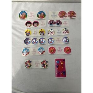 Lot 25 Vintage Lisa Frank Horses Unicorn Clowns Betty Boop Felix Stickers Light
